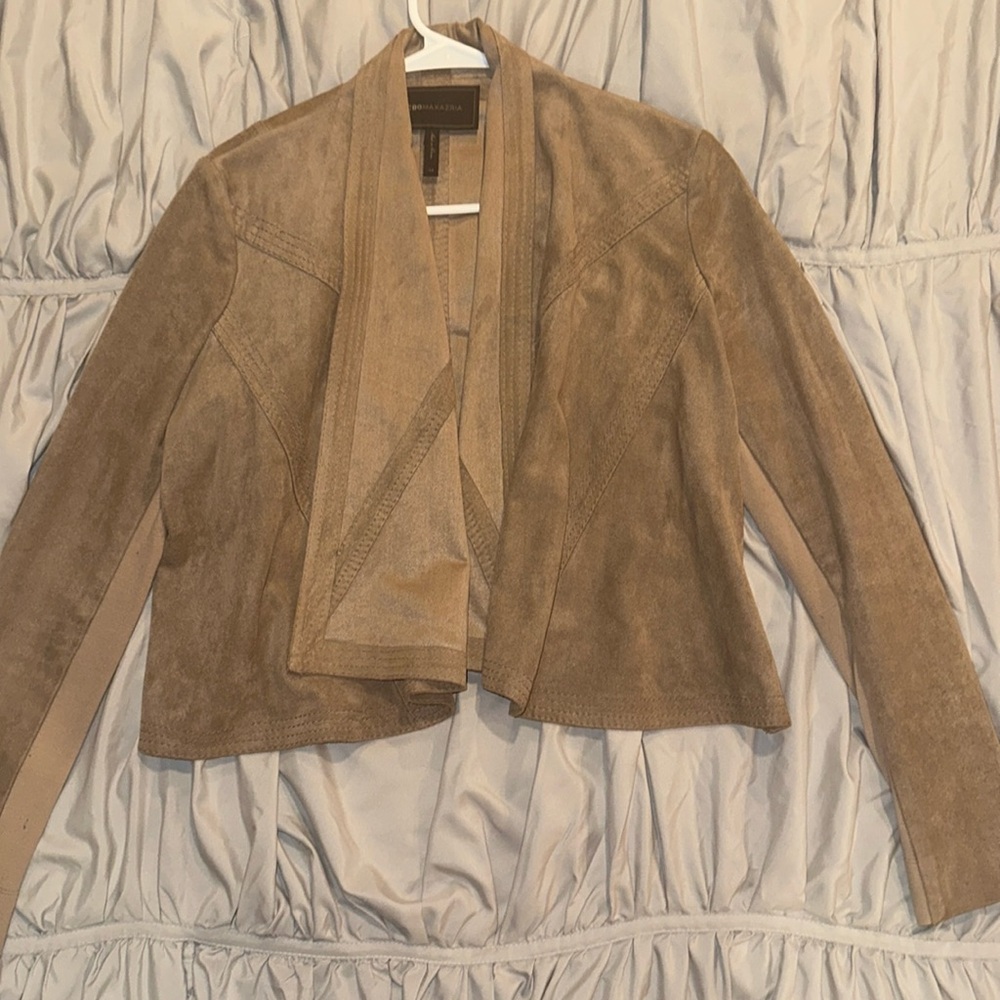 Suede cropped jacket